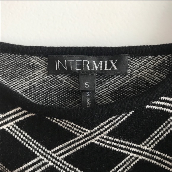 Intermix Black and White A line Knit Dress - Picture 7 of 8